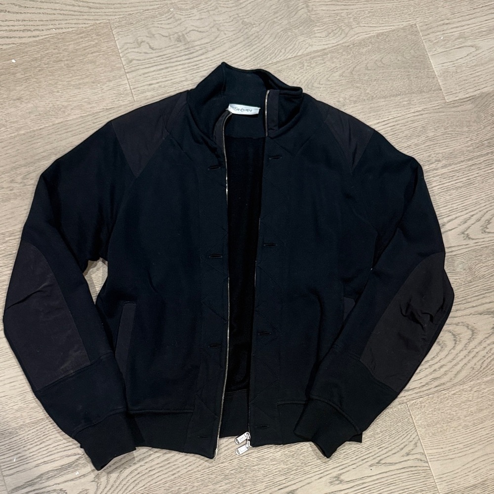 Yves Saint Laurent Men's Black Bomber Jacket